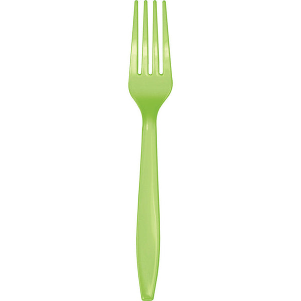 Party Decorations Fresh Lime Green Plastic Forks, 24 ct