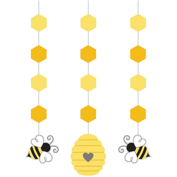 Party Decorations Bumblebee Baby Hanging Cutouts, 3 ct