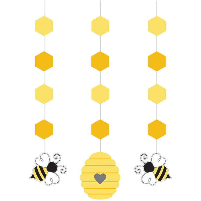 Party Decorations Bumblebee Baby Hanging Cutouts, 3 ct