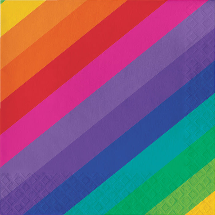 Party Decorations Rainbow Napkins, 16 ct