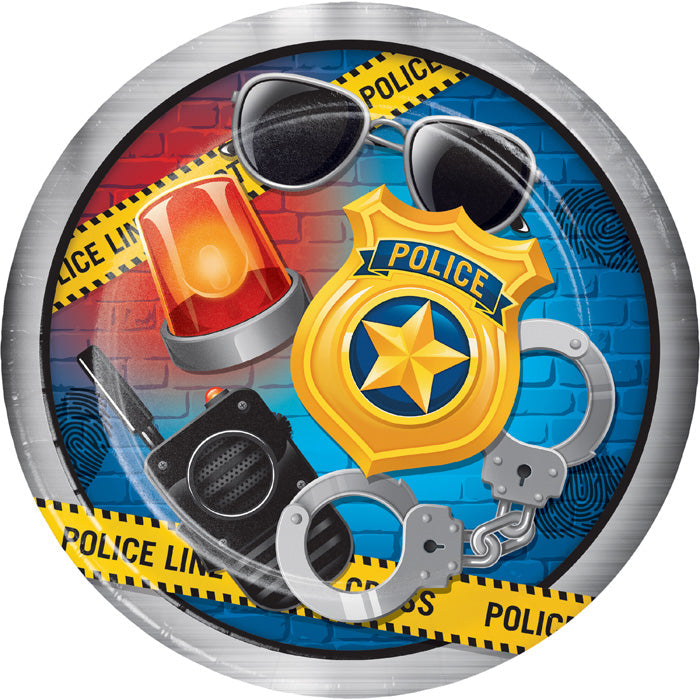 Party Decorations Police Party Paper Plates, 8 ct