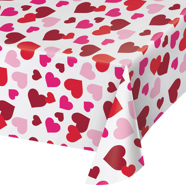 Party Decorations Valentine Plastic Tablecover, 54