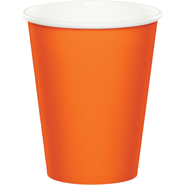 Party Decorations Sunkissed Orange Hot/Cold Paper Paper Cups 9 Oz., 24 ct