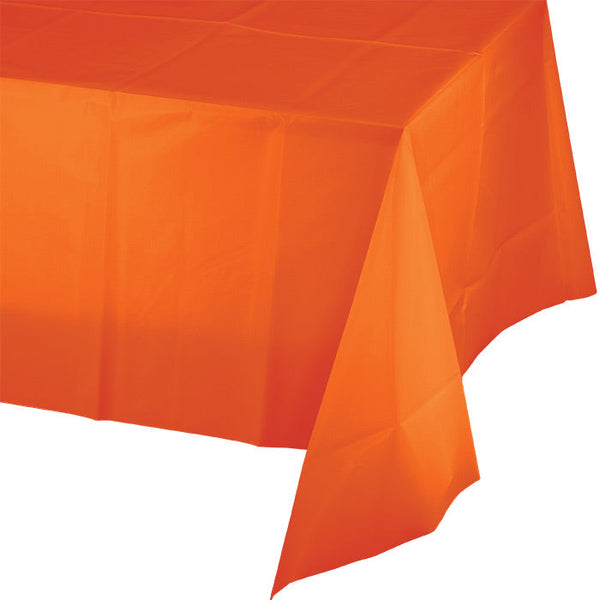 Party Decorations Sunkissed Orange Tablecover Plastic 54