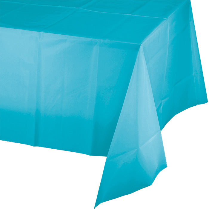 Party Decorations Bermuda Blue Tablecover Plastic 54" X 108"