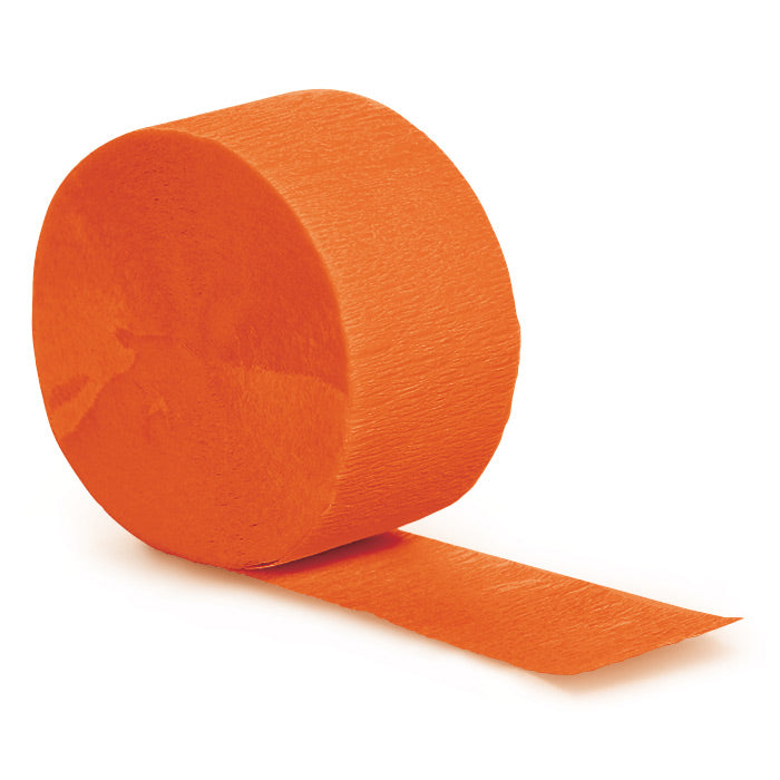 Party Decorations Sunkissed Orange Crepe Streamers 81'