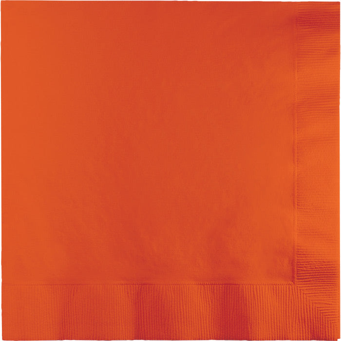 Party Decorations Sunkissed Orange Luncheon Napkin 2Ply, 50 ct