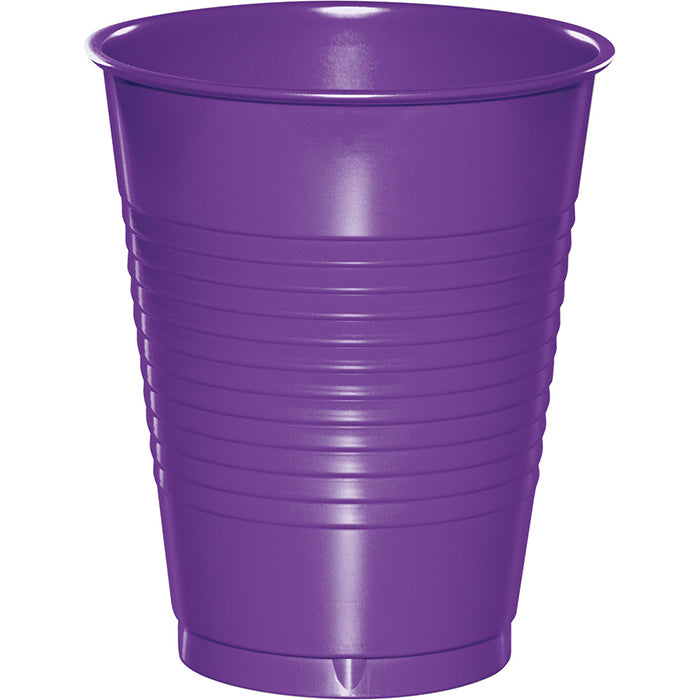 Party Decorations Amethyst Purple 16 Oz Plastic Cups, 20 ct