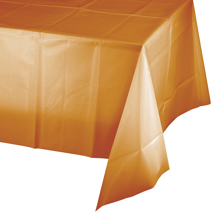 Party Decorations Pumpkin Spice Tablecover Plastic 54" X 108"