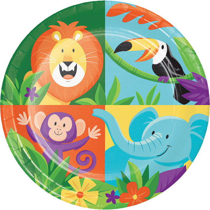 Party Decorations Jungle Safari Dessert Plates, 8 ct