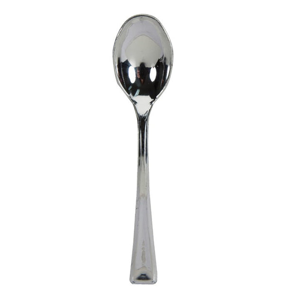 Party Decorations Metallic Silver Mini Spoons Boxed, 24 ct