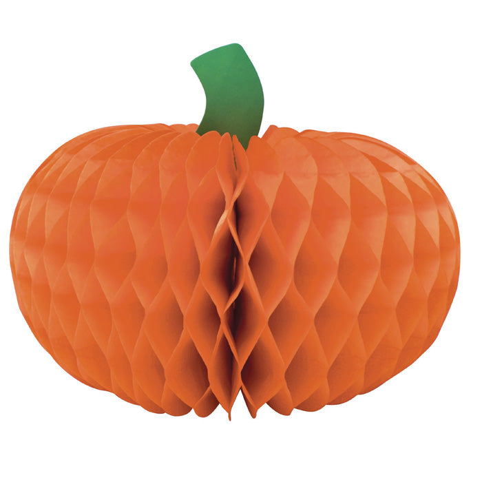 Party Decorations Thanksgiving/Halloween Honeycomb Centerpiece, 6" Pumpkin