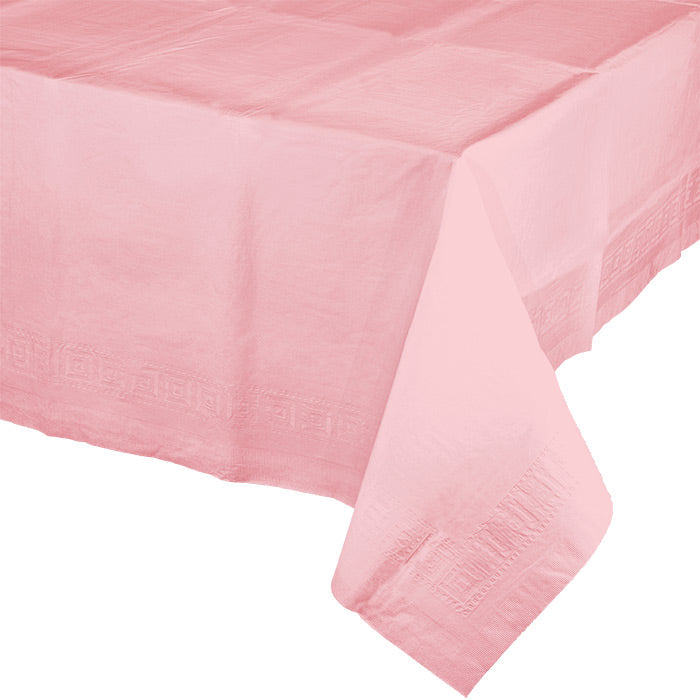 Party Decorations Classic Pink Tablecover 54"X 108" Polylined Tissue