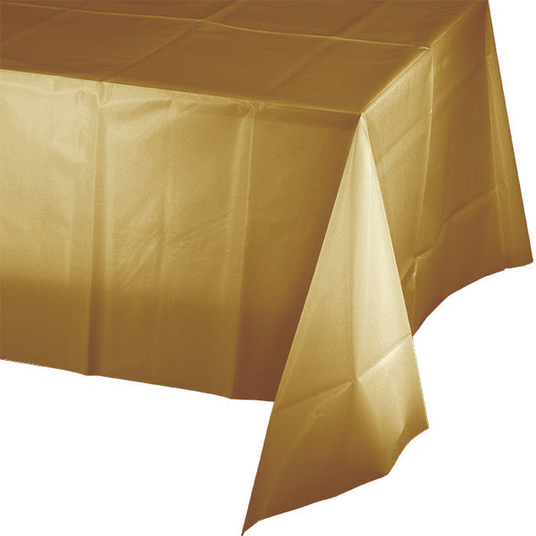 Party Decorations Glittering Gold Tablecover Plastic 54