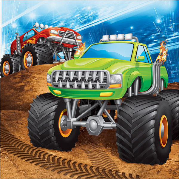 Party Decorations Monster Truck Rally Napkins, 16 ct