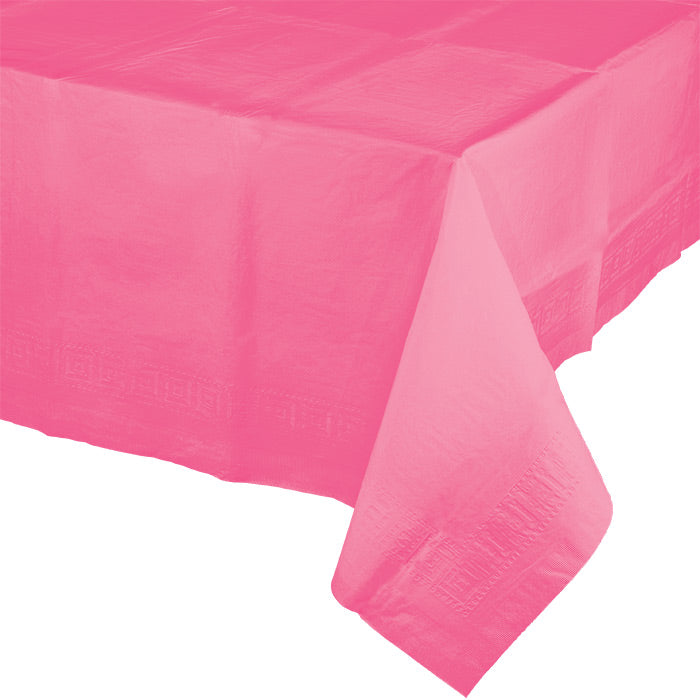 Party Decorations Candy Pink Tablecover 54"X 108" Polylined Tissue