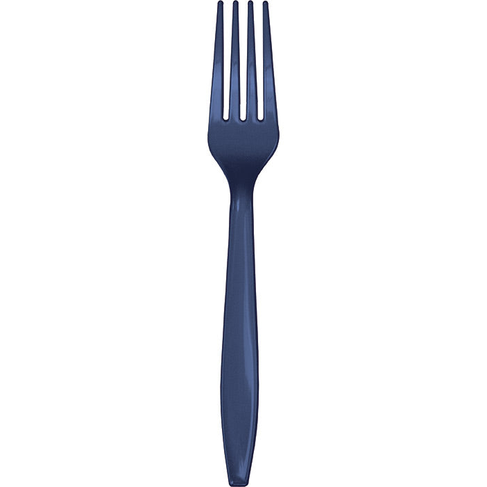 Party Decorations Navy Blue Plastic Forks, 50 ct