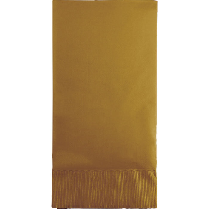 Party Decorations Glittering Gold Guest Towel, 3 Ply, 16 ct