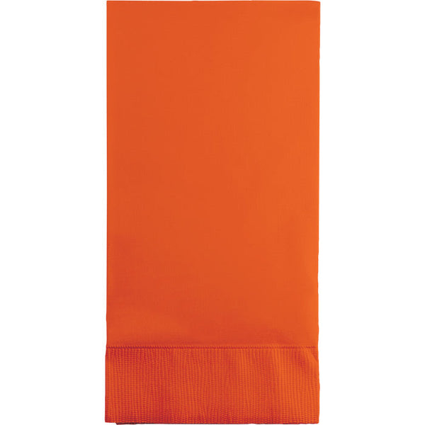 Party Decorations Sunkissed Orange Guest Towel, 3 Ply, 16 ct