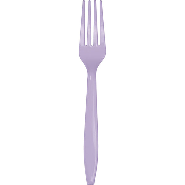 Party Decorations Luscious Lavender Purple Plastic Forks, 24 ct