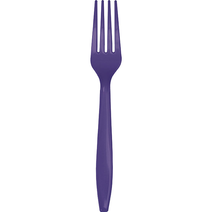 Party Decorations Purple Plastic Forks, 50 ct