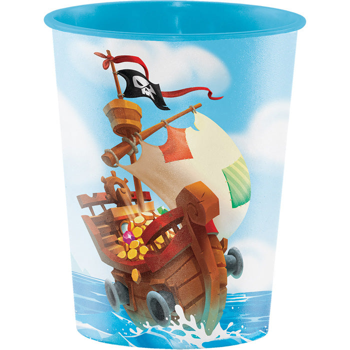 Party Decorations Pirate Treasure Plastic Keepsake Cup 16 Oz.