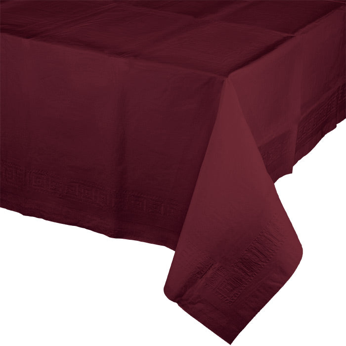 Party Decorations Burgundy Tablecover 54"X 108" Polylined Tissue