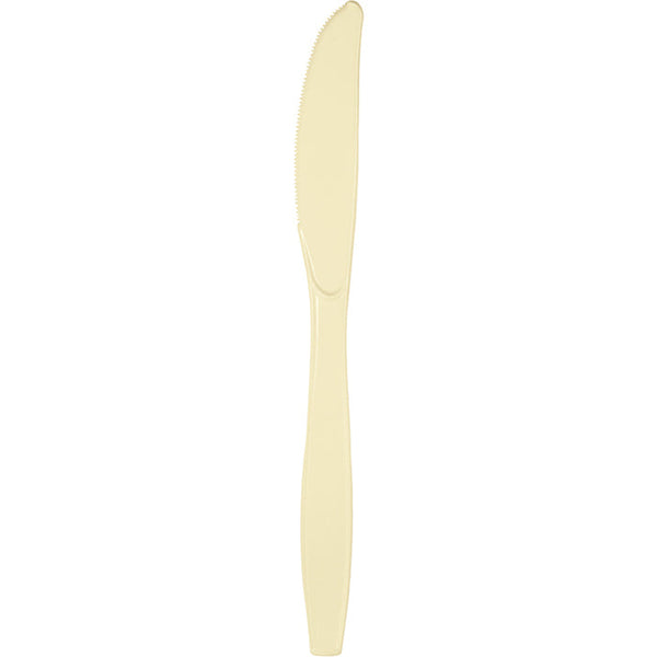 Party Decorations Ivory Plastic Knives, 24 ct