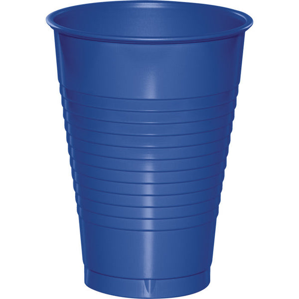 Party Decorations Cobalt Blue 12 Oz Plastic Cups, 20 ct