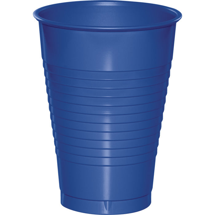 Party Decorations Cobalt Blue 12 Oz Plastic Cups, 20 ct