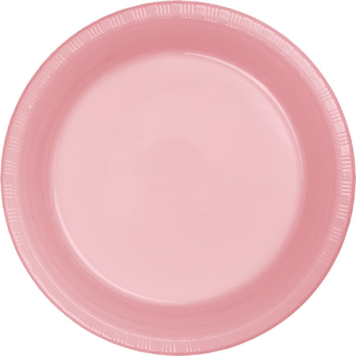 Party Decorations Classic Pink Plastic Dessert Plates, 20 ct