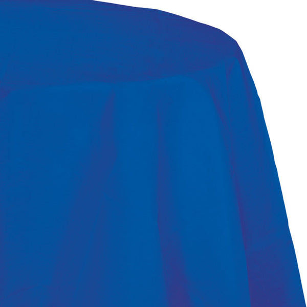 Party Decorations Cobalt Round Polylined TIssue Tablecover, 82