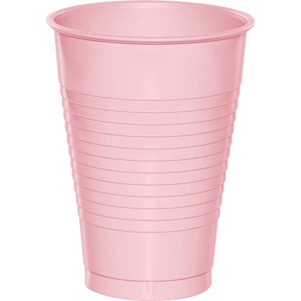 Party Decorations Classic Pink 12 Oz Plastic Cups, 20 ct