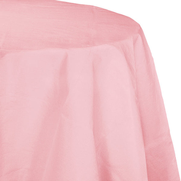 Party Decorations Classic Pink Round Polylined TIssue Tablecover, 82