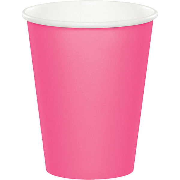 Party Decorations Candy Pink Hot/Cold Paper Cups 9 Oz., 8 ct