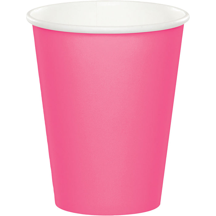 Party Decorations Candy Pink Hot/Cold Paper Cups 9 Oz., 8 ct