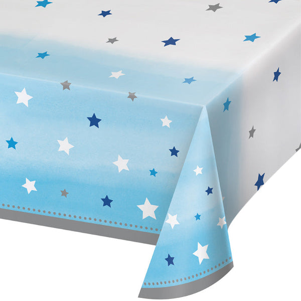 Party Decorations One Little Star - Boy Plastic Tablecover All Over Print, 54