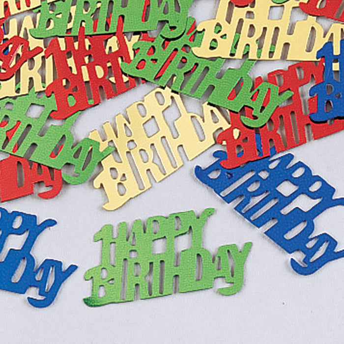 Party Decorations Happy Birthday Confetti, 0.5 oz