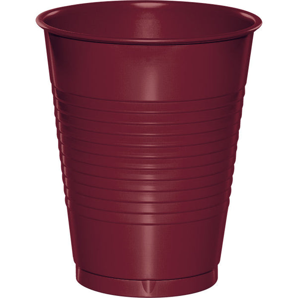 Party Decorations Burgundy Red 16 Oz Plastic Cups, 20 ct