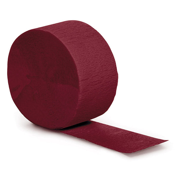 Party Decorations Burgundy Crepe Streamers 81'