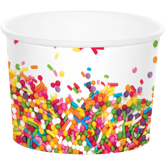 Party Decorations Confetti Sprinkles Paper Treat Cup 9 Oz, 6 ct