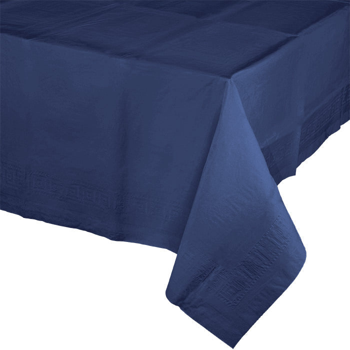 Party Decorations Navy Tablecover 54"X 108" Polylined Tissue