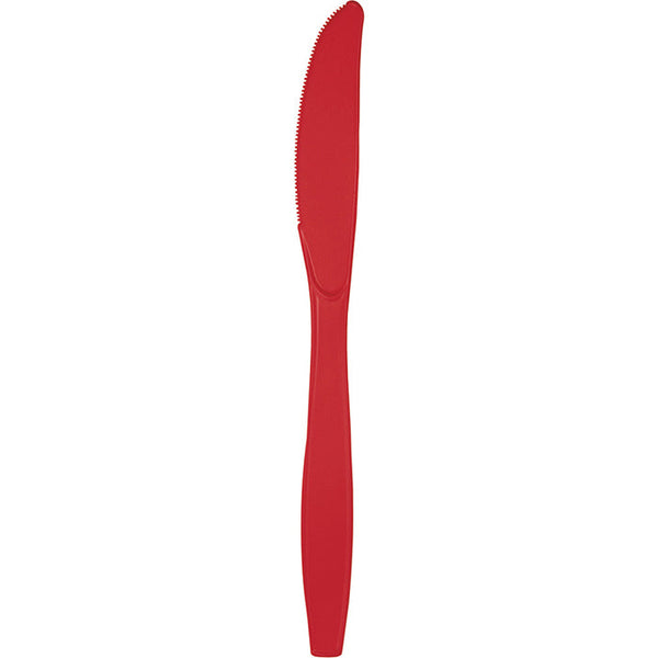 Party Decorations Classic Red Plastic Knives, 24 count