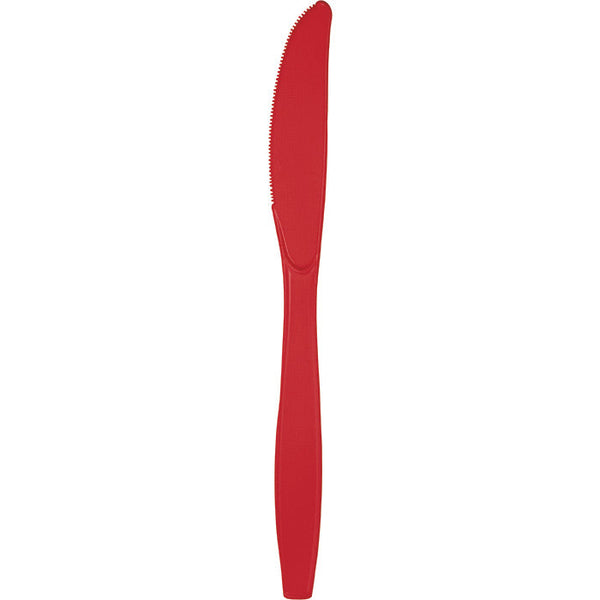 Party Decorations Classic Red Plastic Knives, 50 count