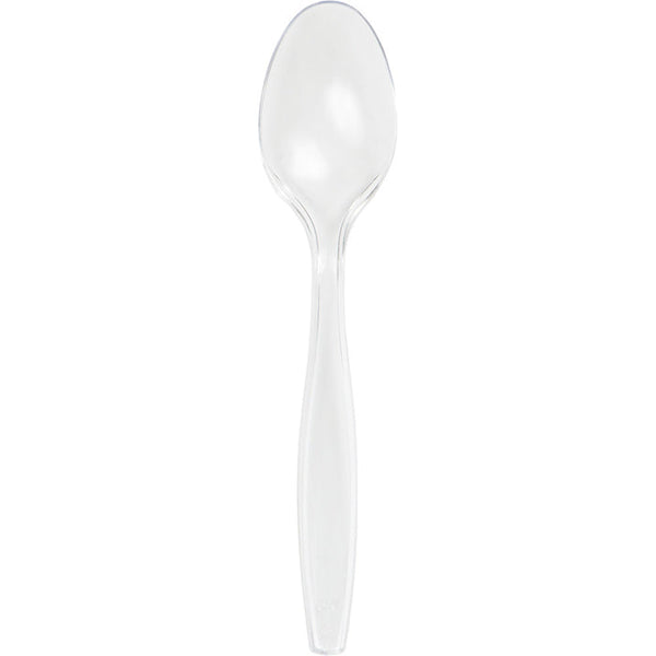 Party Decorations Clear Plastic Spoons, 24 count