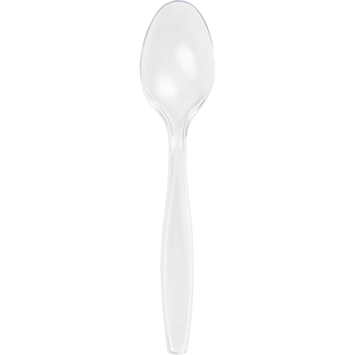 Party Decorations Clear Plastic Spoons, 24 count