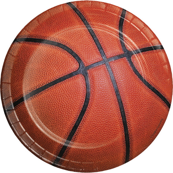 Party Decorations Basketball Paper Dessert Plates, 8 ct