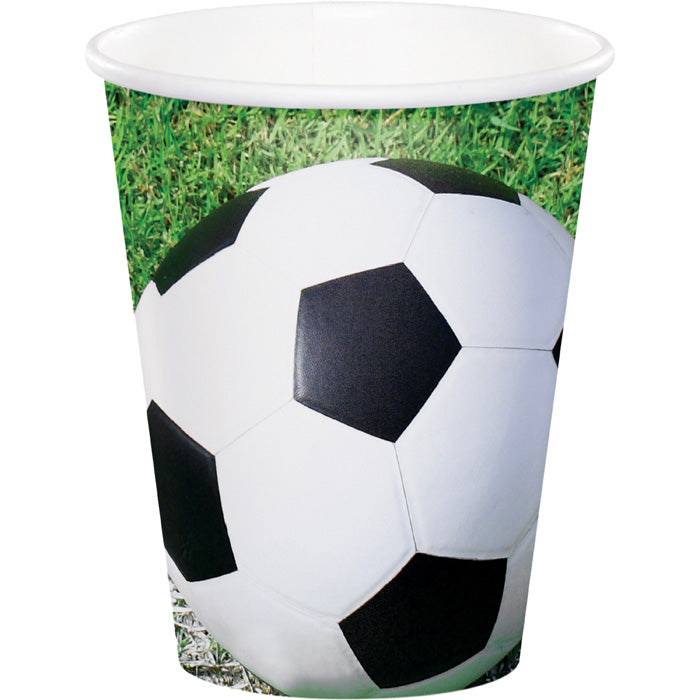 Party Decorations Sports Fanatic Soccer Hot/Cold Paper Paper Cups 9 Oz., 8 ct