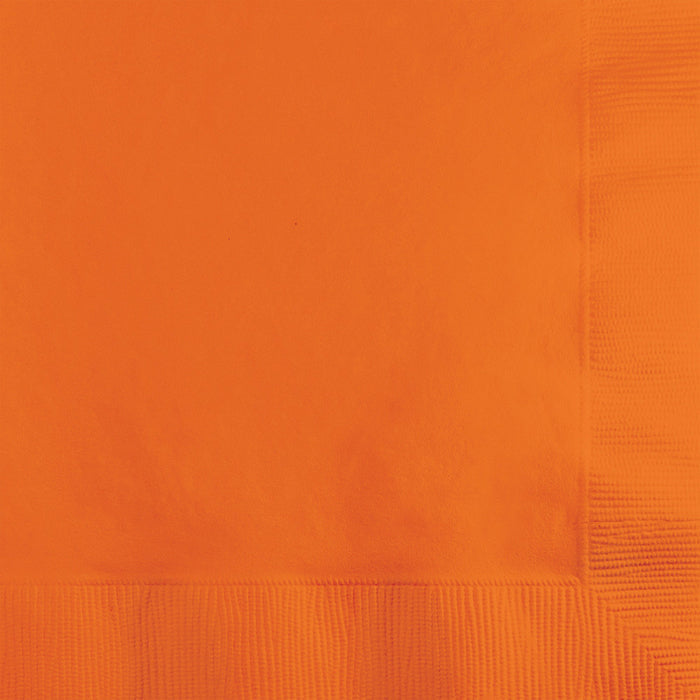 Party Decorations Sunkissed Orange Napkins, 20 ct