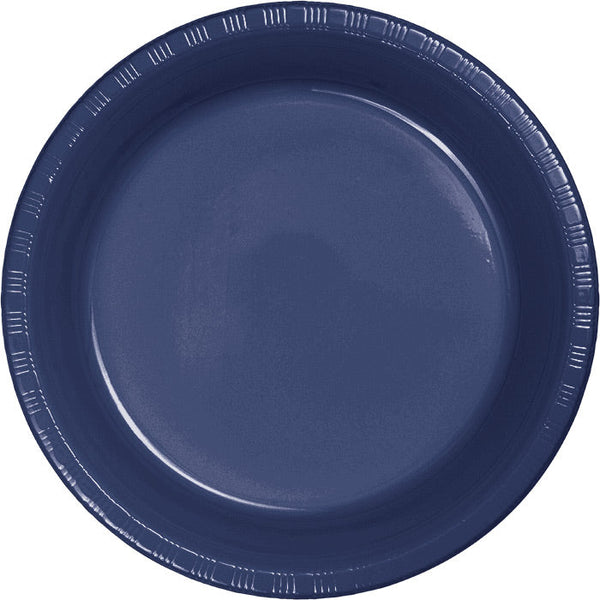 Party Decorations Navy Blue Plastic Banquet Plates, 20 ct